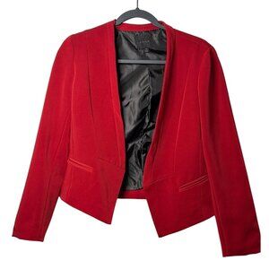 Aryn K Women's Medium Red Casual Blazer Jacket Open-Front Lined 20x20.5 Career
